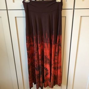 BoHo Tie-Dye Long Skirt